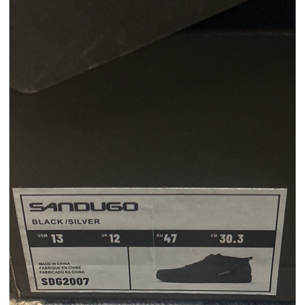 SANDUGO MTB Cycling Shoes Mens Size 13 SPD Clipless Mountain Bike Black EU 47 - Picture 5 of 10